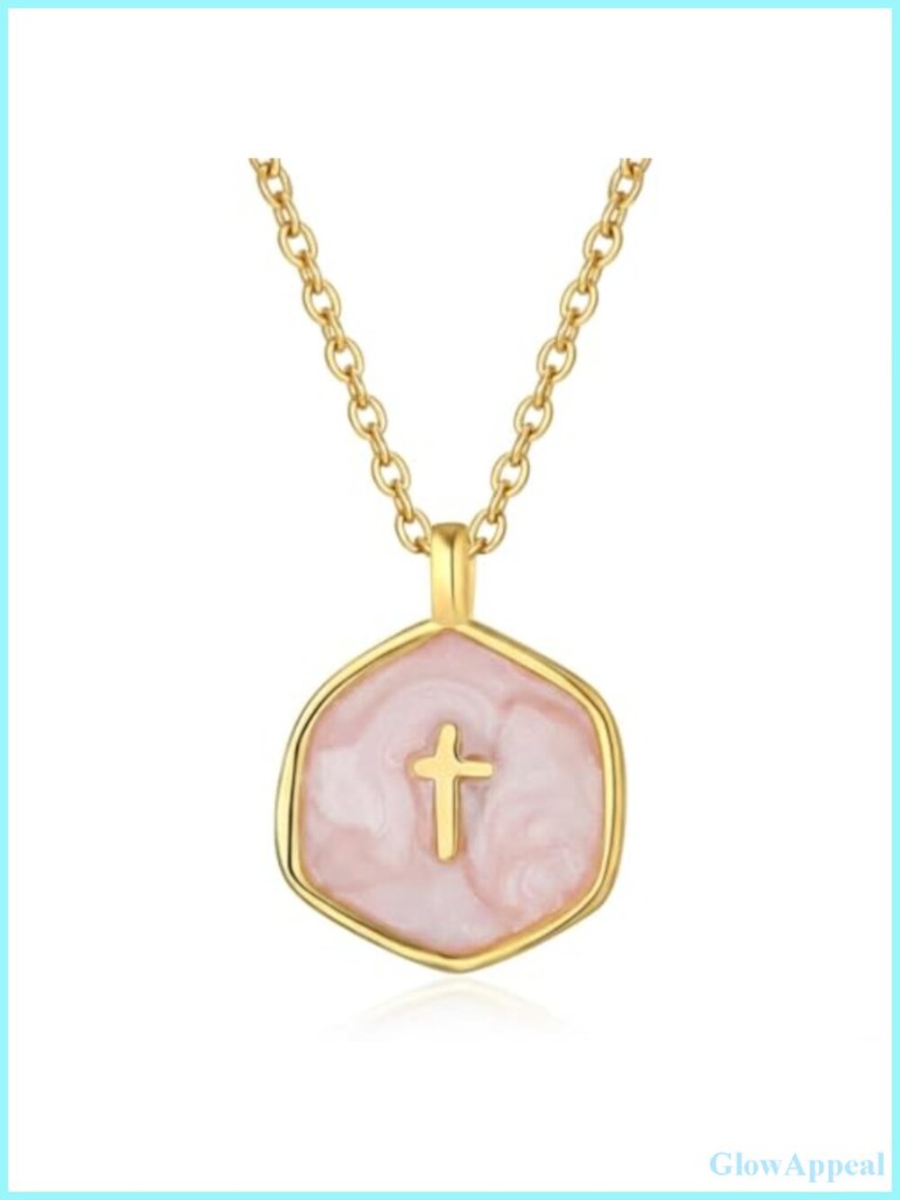 14K Gold Plated Dainty Cross Necklace, Minimalist Religious Choker
